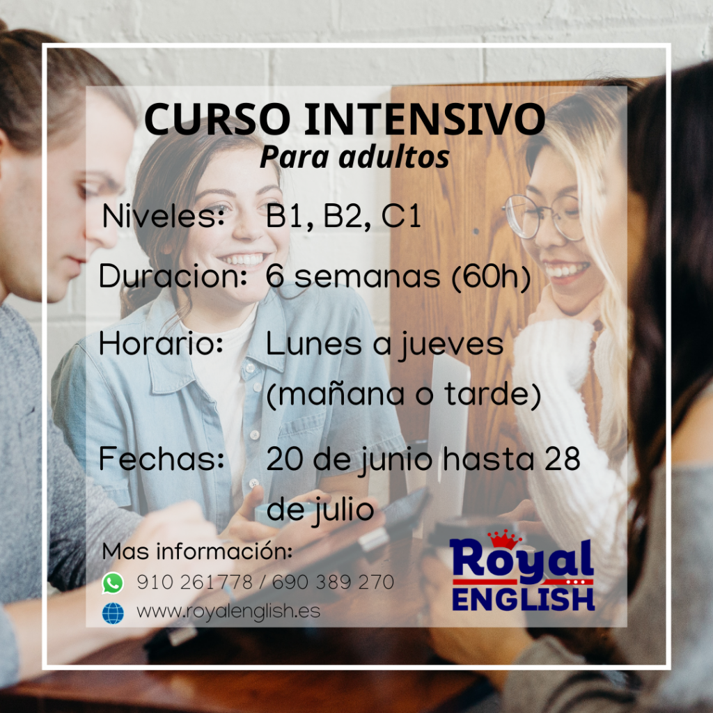 Intensivo para adultos - Royal English Academia de Inglés en Valdemoro